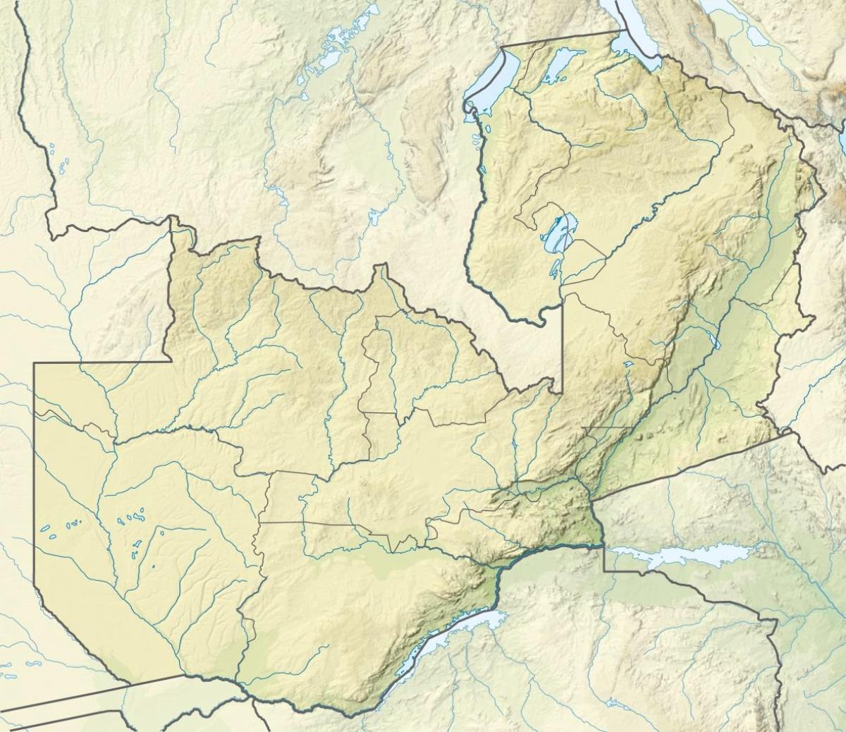 Karta över Zambia river 