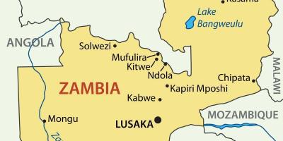 Karta över kitwe Zambia