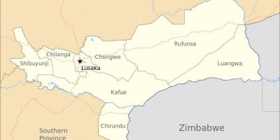 Karta över lusaka Zambia