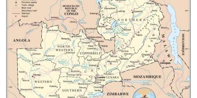Karta över vägen zambi