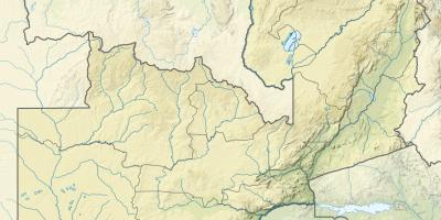 Karta över Zambia river 